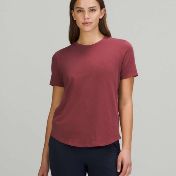 Lululemon Love Crew Short Sleeve T-Shirt Smoky Red * flaw - Picture 1 of 10